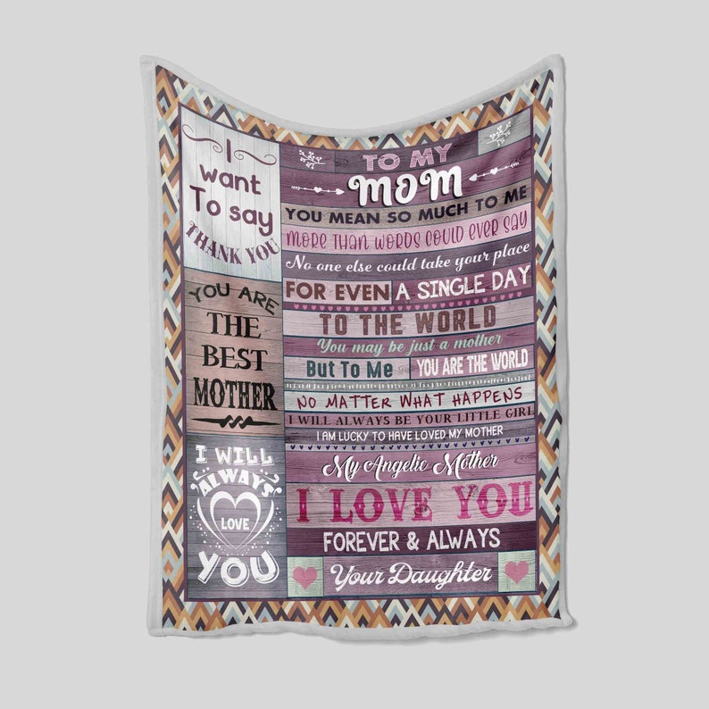 Personalized Mom Throw Blanket, Custom Name Blanket, Mother's Day Gifts Blanket, Family Throw Blanket, Blanket For Mom, Blankets For Gift