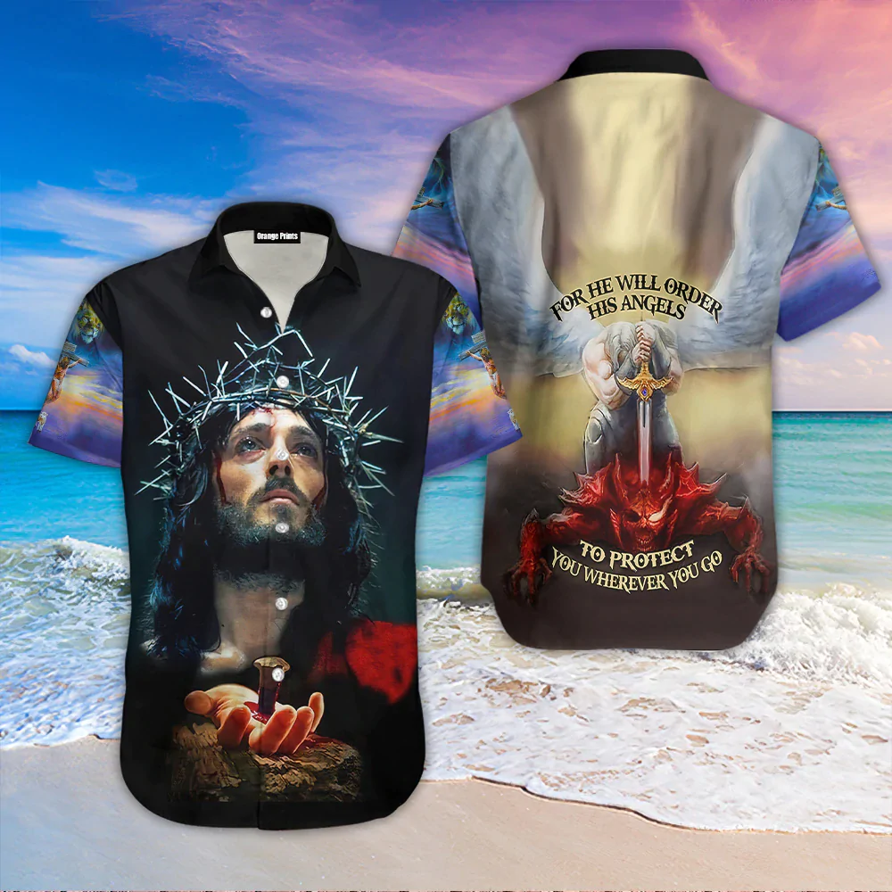 Jesus For He Will Order His Angle Printed 3D Hawaiin Shirt For Men and Women