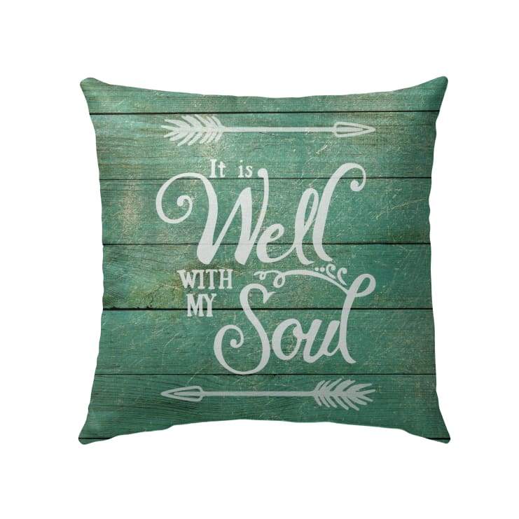 Jesus Pillow - Christian, Arrow Pillow - Gift For Christian - It is well with my soul Pillow