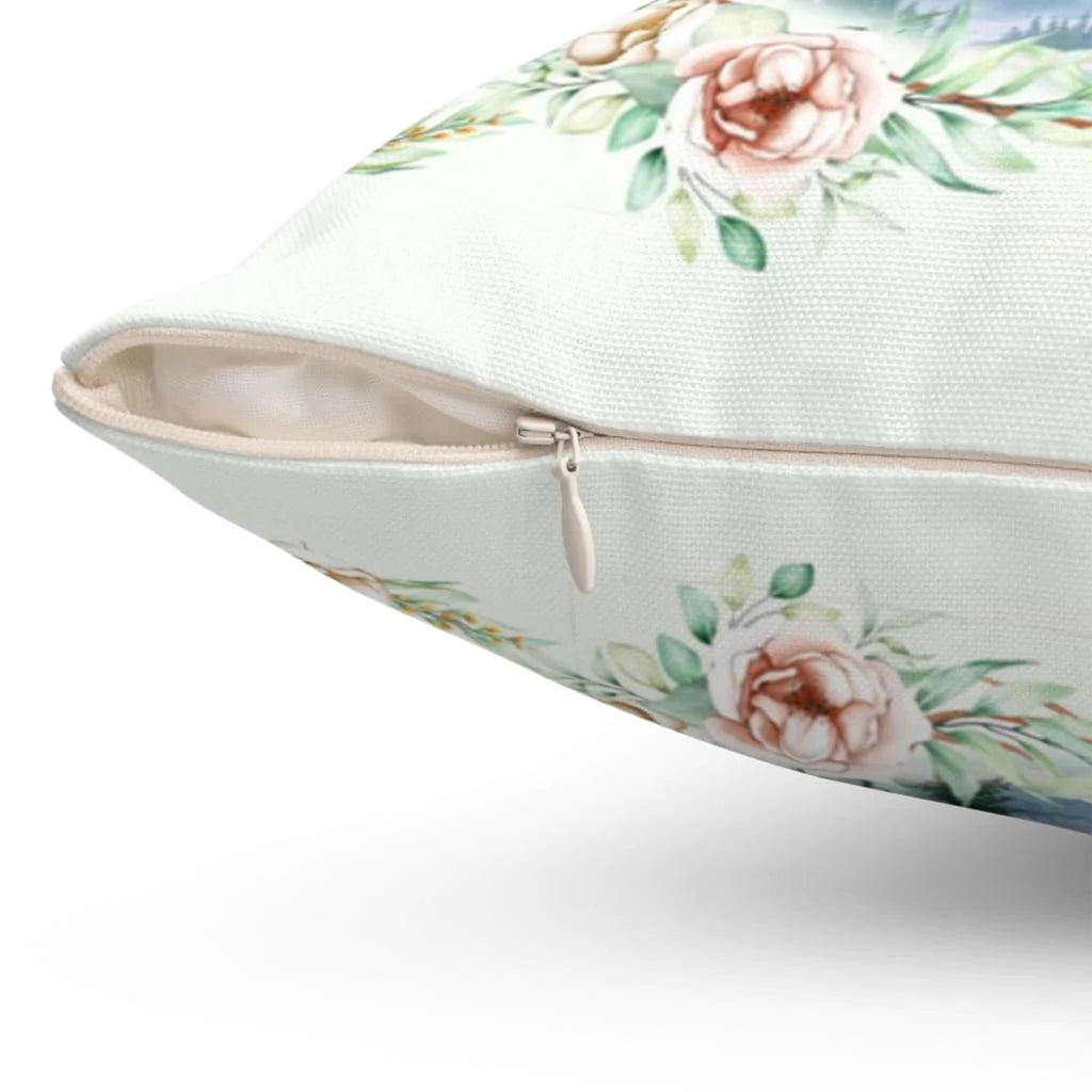 Jesus Pillow - Christian, Wreath Pillow - Gift For Christian - It is well with my soul floral Pillow