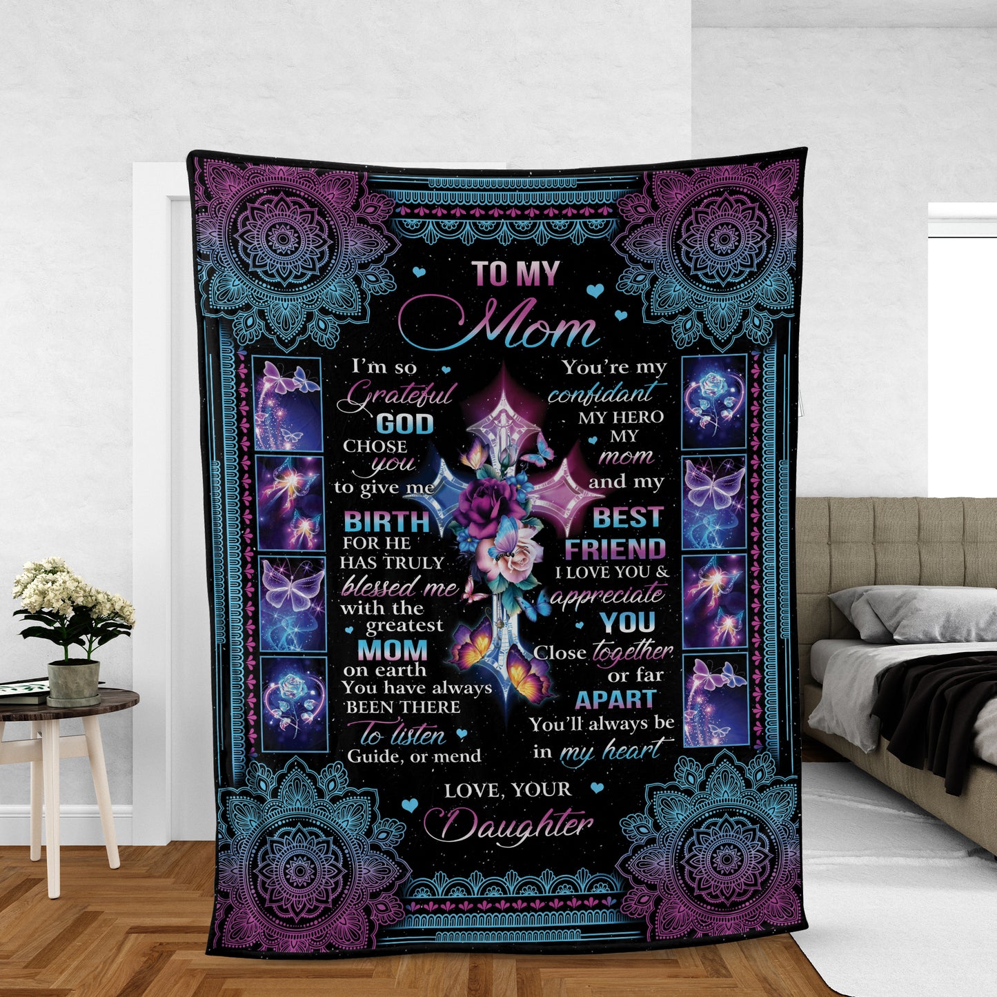 Family Blanket, Daughter And Mom Blanket, Gifts For Mom From Daughter, Mother's Day Gift - Purple Theme Blanket, You Have Always Been There To Listen