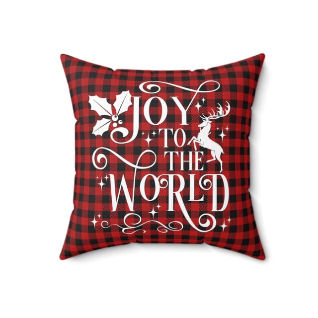 Bible Verse Pillow - Jesus Pillow - Gift For Christian - Christmas Pillow - Joy To The World Pillow