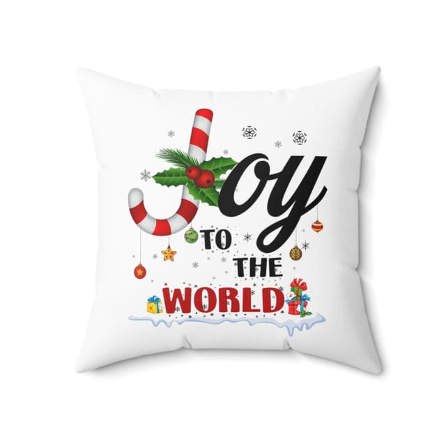 Jesus Pillow - Christian, Christmas, Buffalo Plaid Pillow - Gift For Christian - Joy to the world Pillow