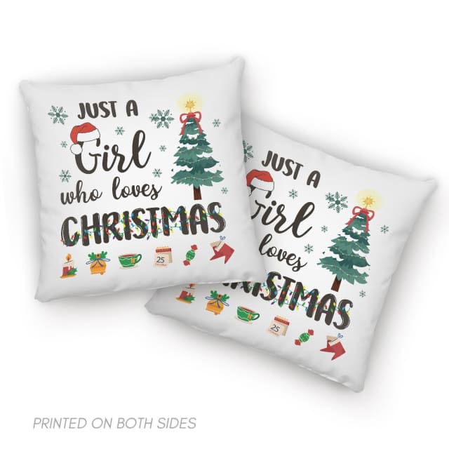 Jesus Pillow - Christian, Christmas Pillow - Gift For Christian - Just a girl who loves Christmas Pillow
