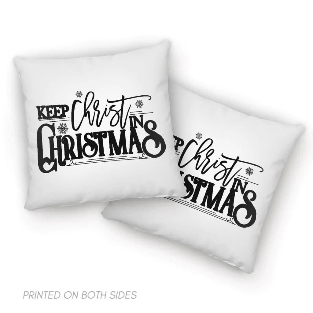 Jesus Pillow - Christian, Snowflakes Pillow - Gift For Christian - Keep Christ in Christmas Pillow