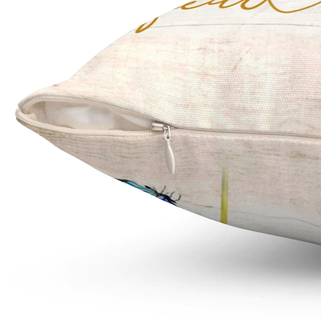 Bible Verse Pillow - Jesus Pillow - Sunflower, Butterfly Pillow - Gift For Christian- Let Your Faith Be Bigger Than Your Fear Pillow