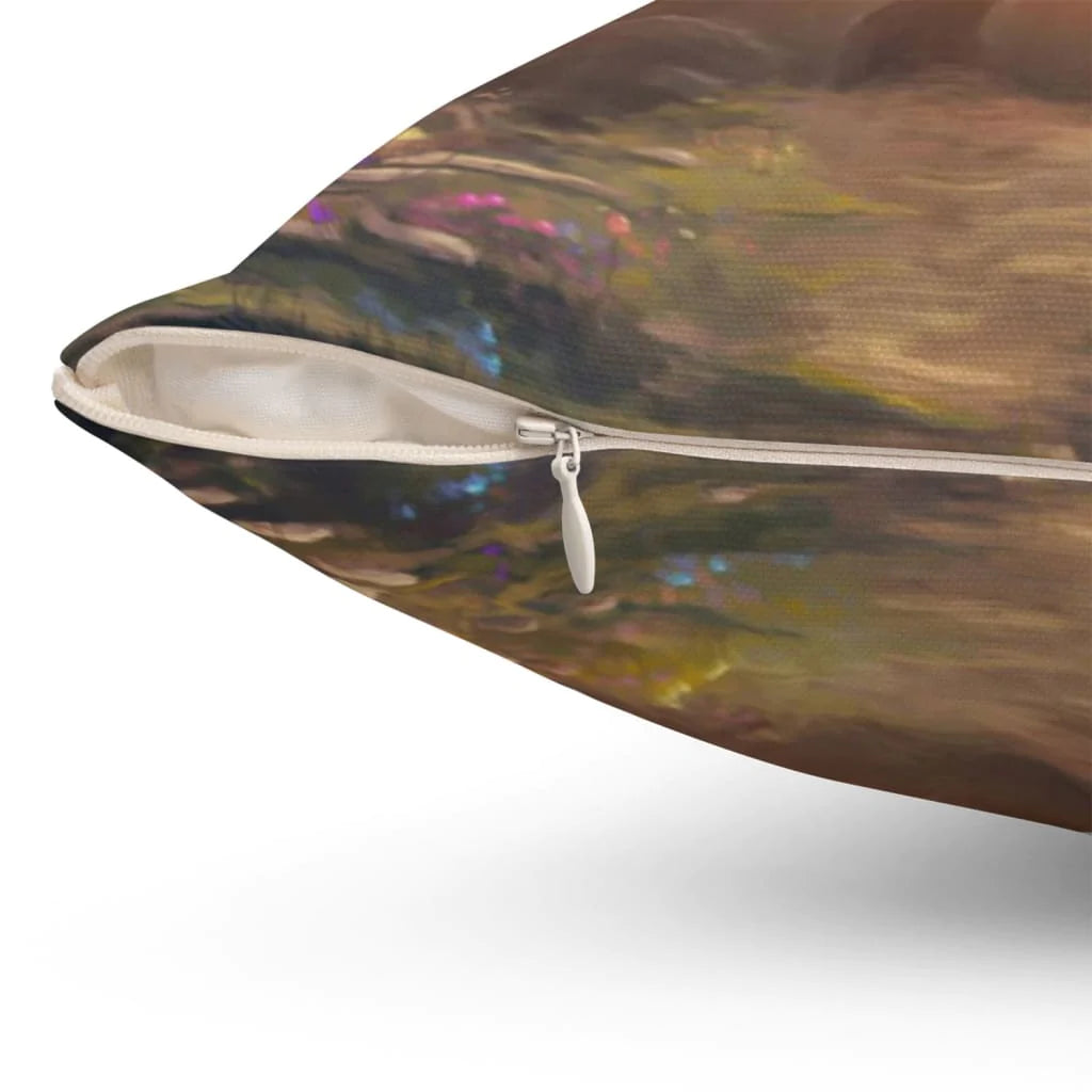 Jesus Pillow - Gift For Christian - Lion of Judah Above the Empty Tomb He is Risen Pillow, Easter Gifts