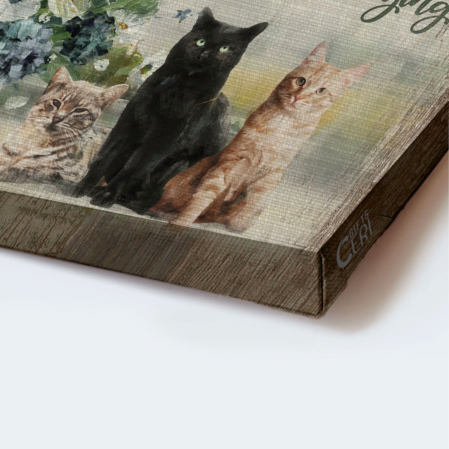 Jesus Landscape Canvas - Adorable Cats, Flower Vase Landscape Canvas - Gift For Religious Christian - Today Only Happens Once Make It Amazing
