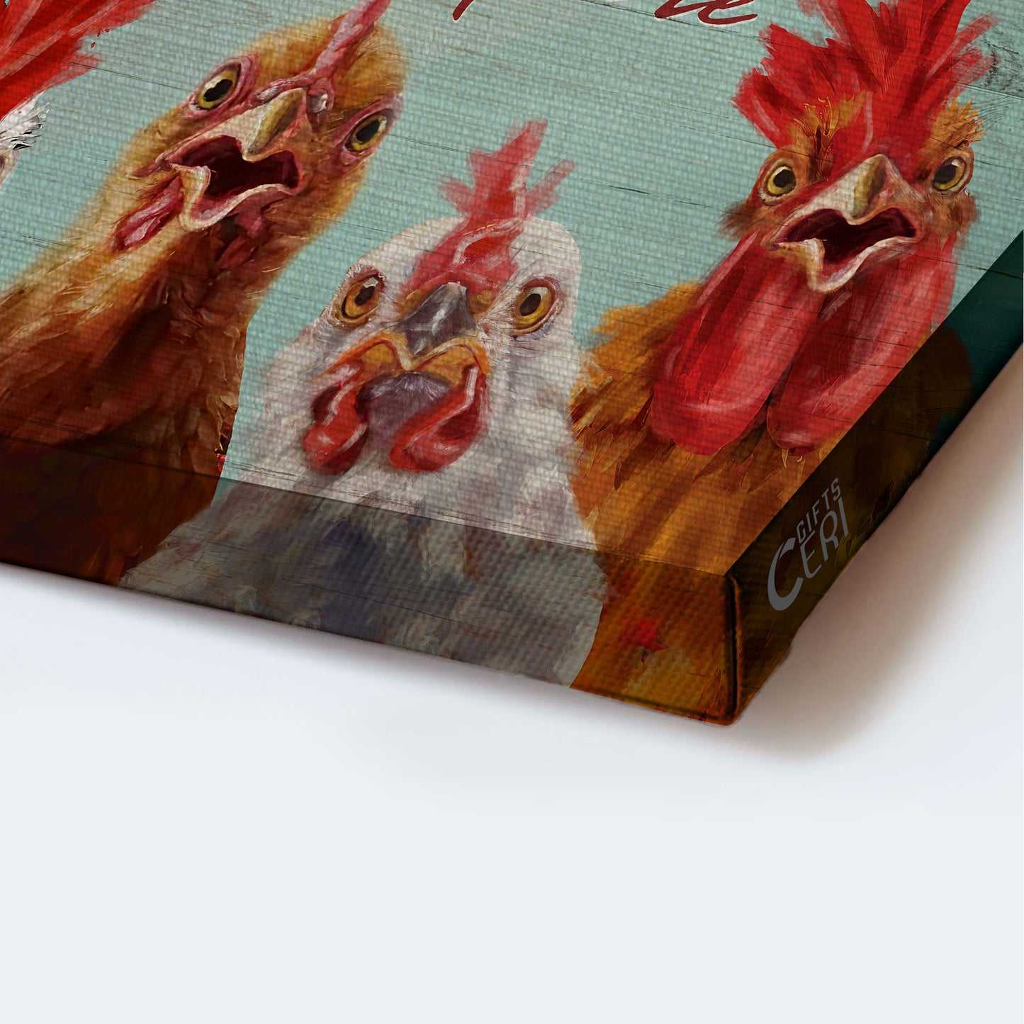 Jesus Landscape Canvas - Amazing rooster painting, Peace farm Landscape Canvas - Gift For Religious Christian - Take a deep breath, Everything will be fine