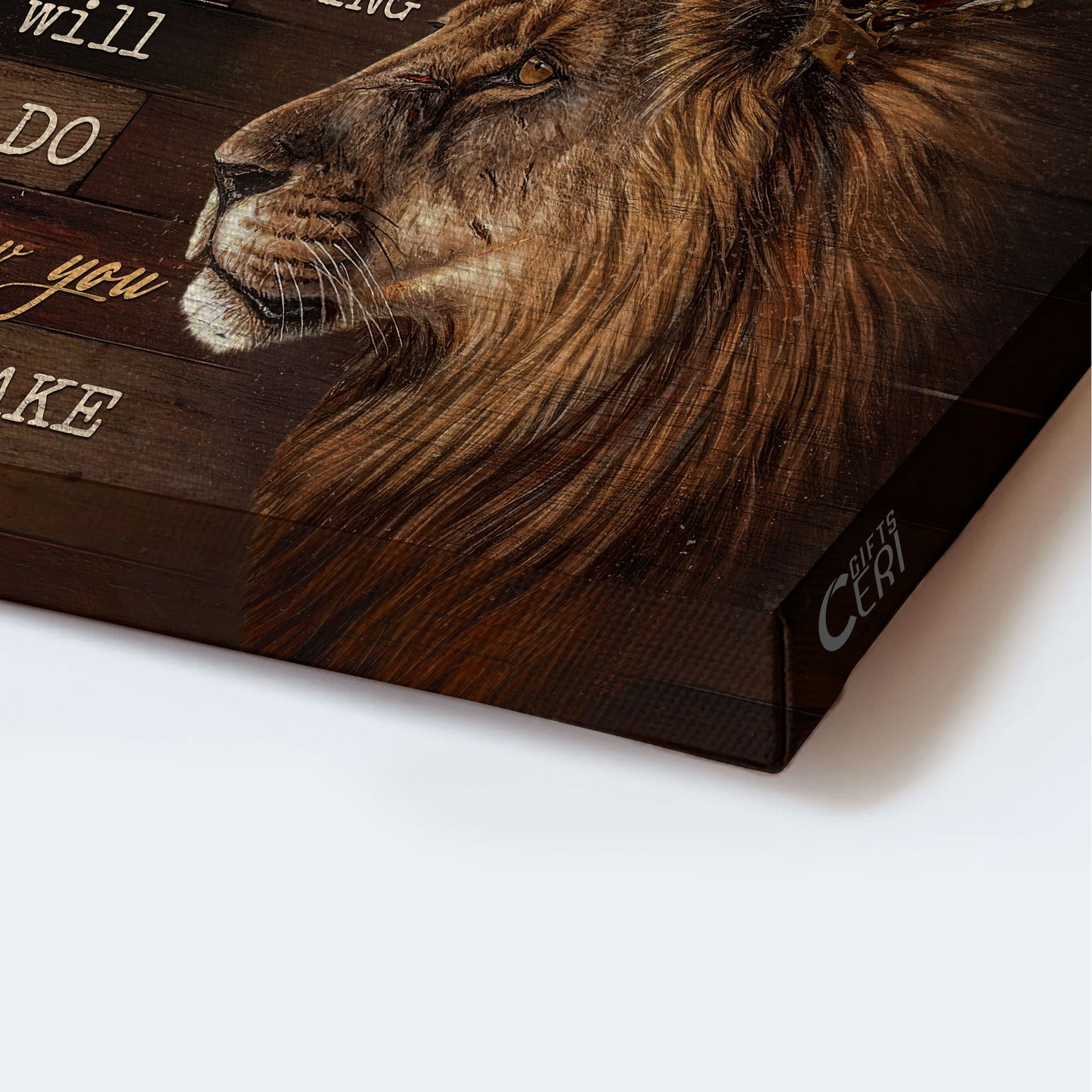Jesus Landscape Canvas - Amazing Lion, Luxury Crown Landscape Canvas - Gift For Religious Christian - Trust In The Lord With All Your Heart