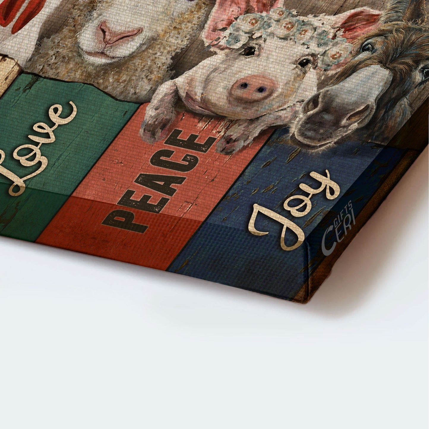 Jesus Landscape Canvas - Animal farm, Cute animal picture Landscape Canvas - Gift For Religious Christian - Today I choose
