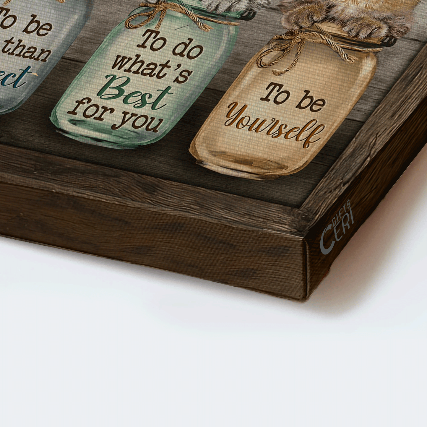 Jesus Landscape Canvas - Lovely cat, Monarch butterfly, Colorful bottle Landscape Canvas - Gift For Christian - It's okay to make mistakes Landscape Canvas