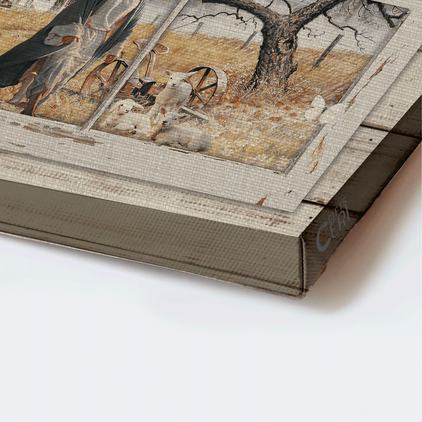 Jesus Landscape Canvas - Vintage Church, Peace Painting, Walking With Jesus Canvas - Gift For Christian - Just Have Faith Canvas