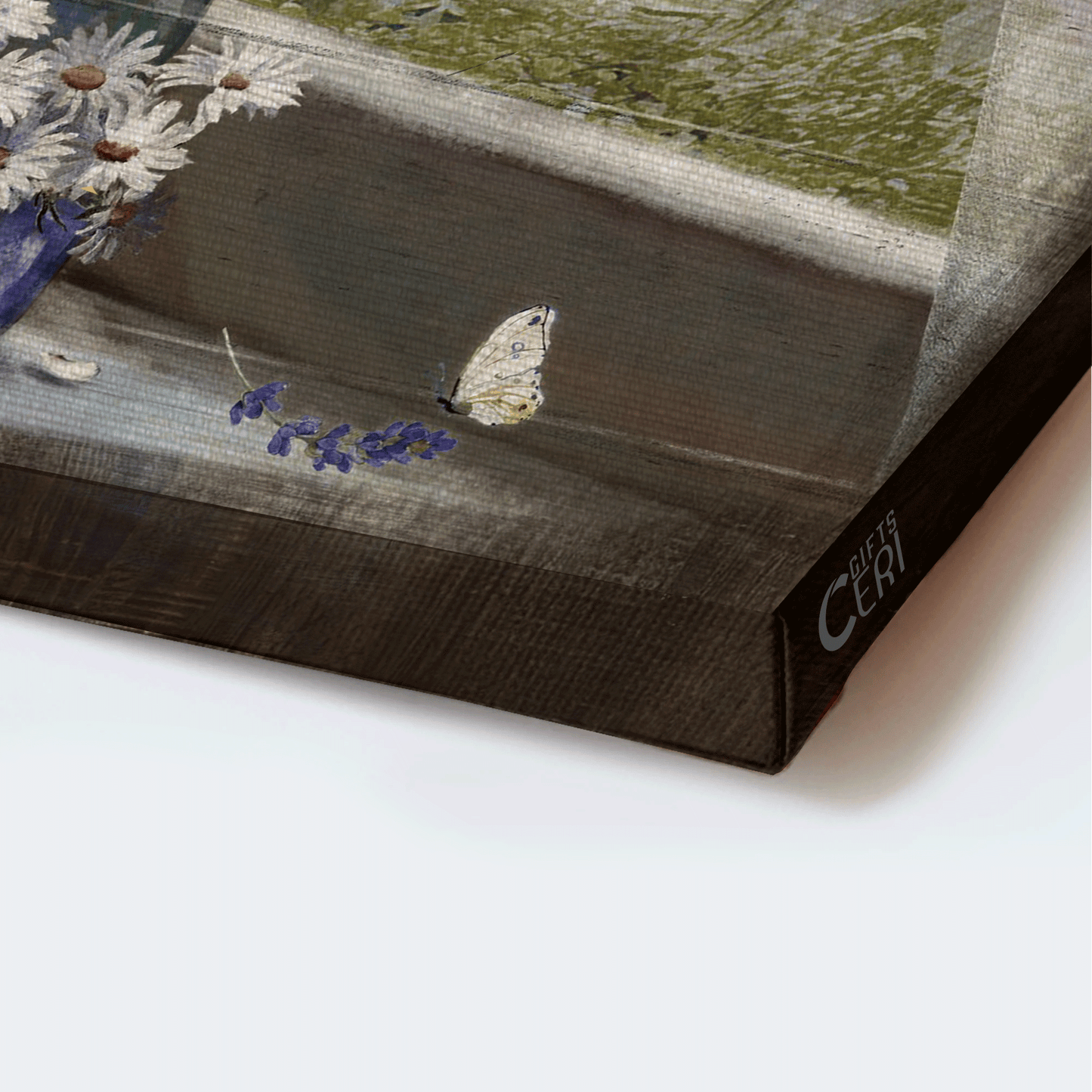Jesus Landscape Canvas- Daisy Flowers, Baby flower, Crystal vase, Lavender drawing, Today I choose joy canvas- Gift for Christian - Jesus Landscape Canvas Prints, Christian Wall Art