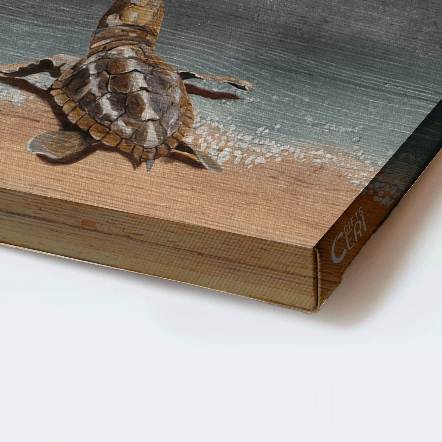 Jesus Landscape Canvas - Seaturtle Painting, On The Beach Landscape Canvas - Inspirational Gift, Gift For Religious Christian - Give It To God And Go To Sleep