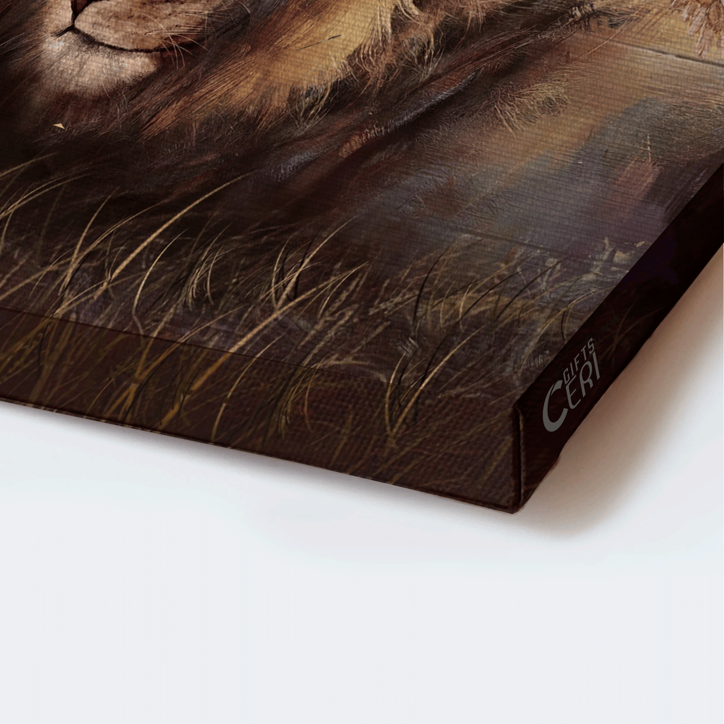 Jesus Landscape Canvas - Meadow landscape, Lion of Judah, Lambs of God, A peaceful day of the lion and the lamb Canvas - Jesus Landscape Canvas