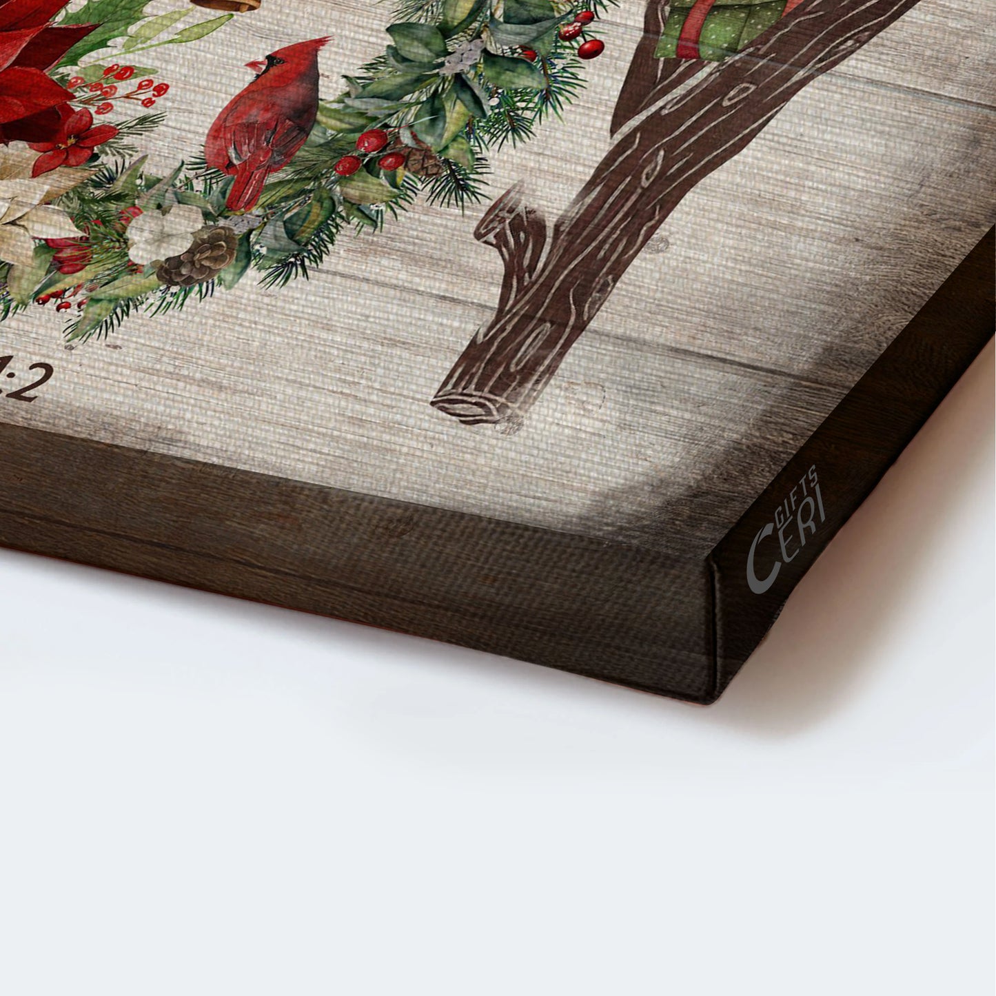 Jesus Landscape Canvas - Christmas Wreath, Red Cardinal, Pretty Christmas Gift Box, Wooden Background Landscape Canvas - Gift For Christian - Today I Choose Joy