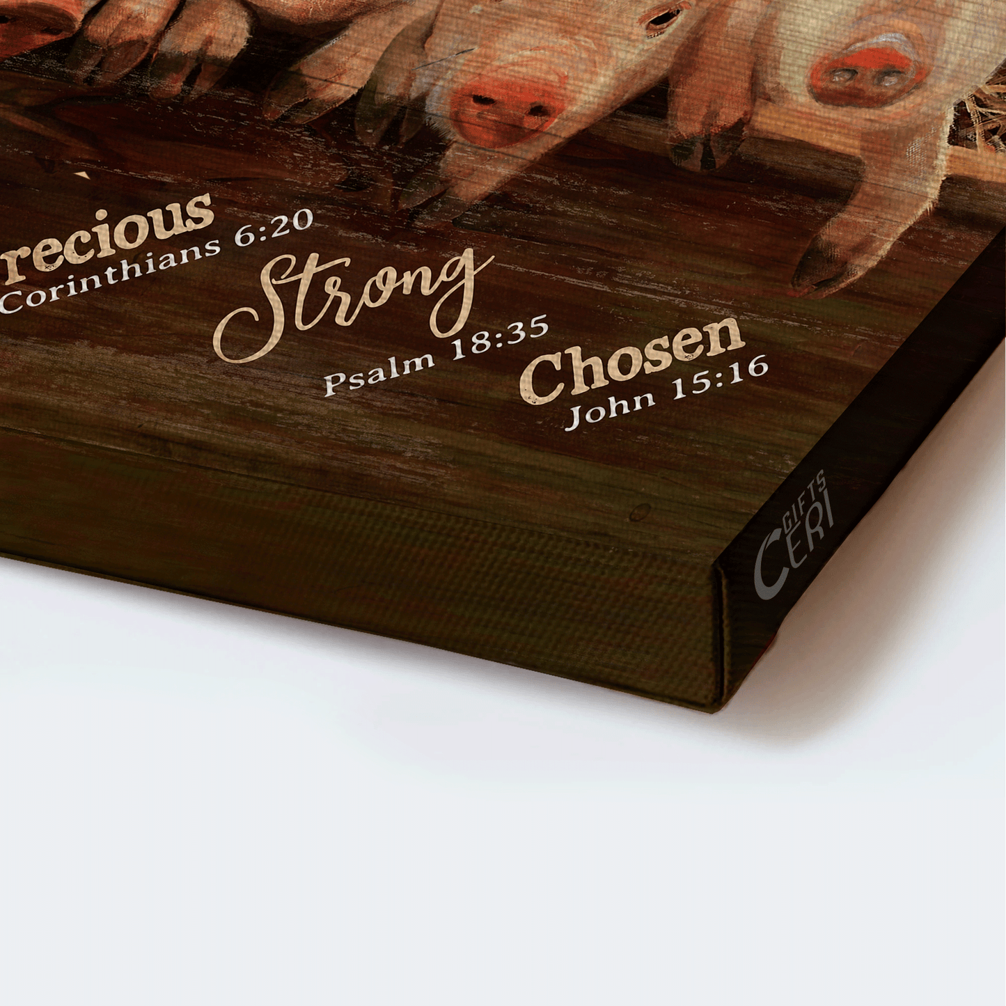 Jesus Landscape Canvas - Lovely pigs, God says you are Landscape Canvas - Gift For Christian Landscape Canvas Prints, Wall Art