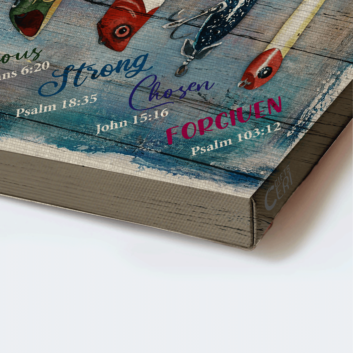 Jesus Landscape Canvas- Beautiful Fish, Hook, Fishing Rod Landscape Canvas- Gift For Christian- God Says You Are