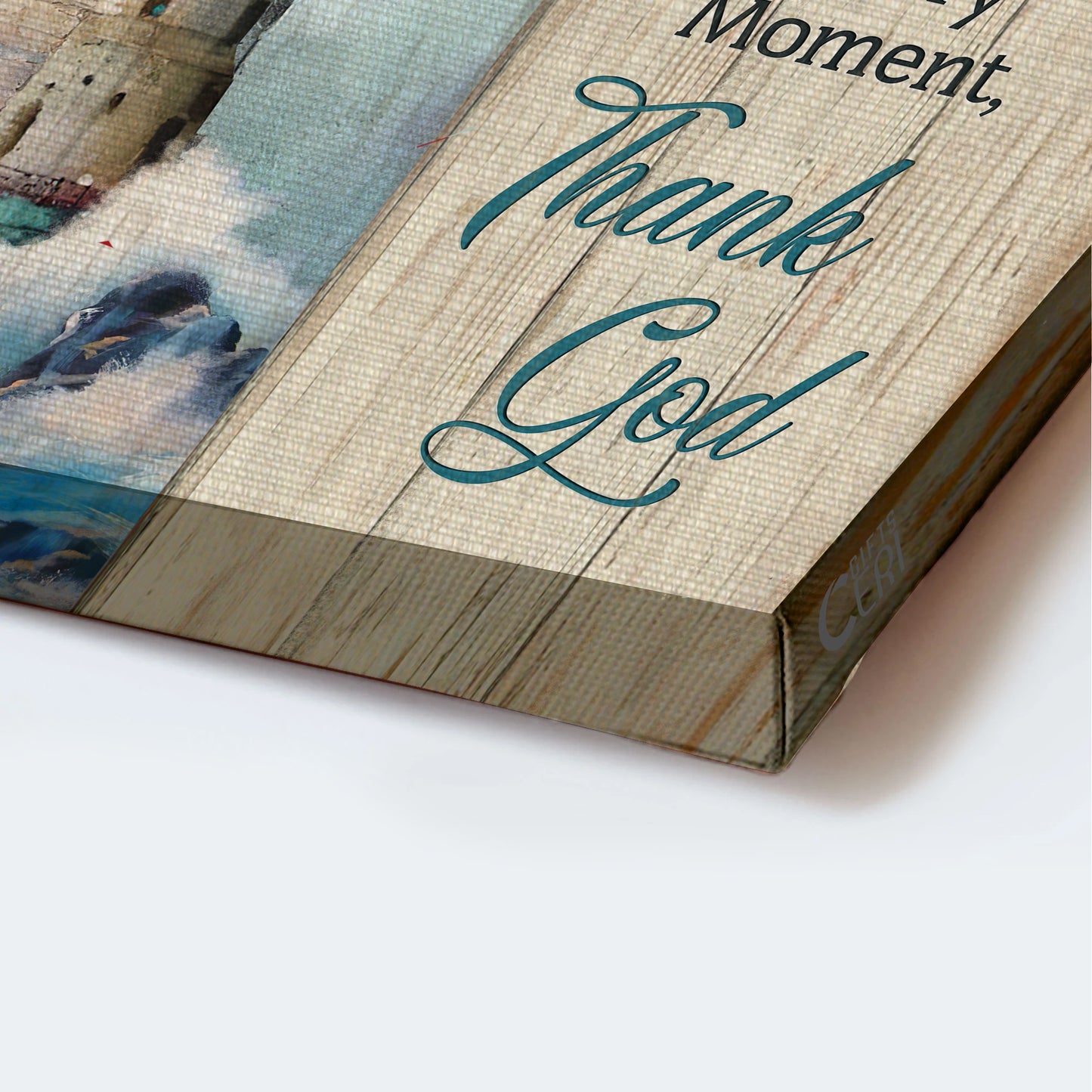 Jesus Landscape Canvas - Christ Lighthouse, Beach Painting, Beautiful Albatross Landscape Canvas - Gift For Christian -Every Moment, Thank God Landscape Canvas