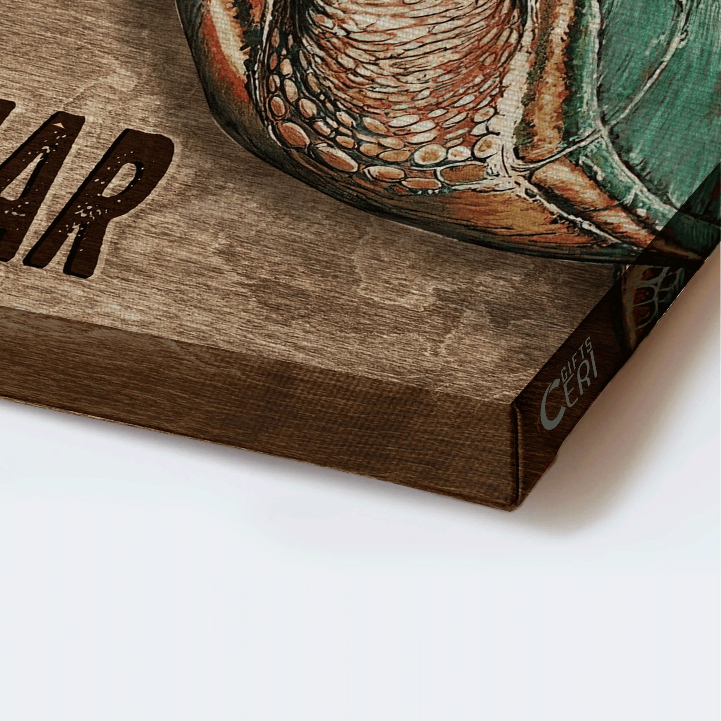 Jesus Landscape Canvas - Stunning Turtle, Wooden Background Canvas - Gift For Christian - Let Your Faith Be Bigger Than Your Fear Canvas