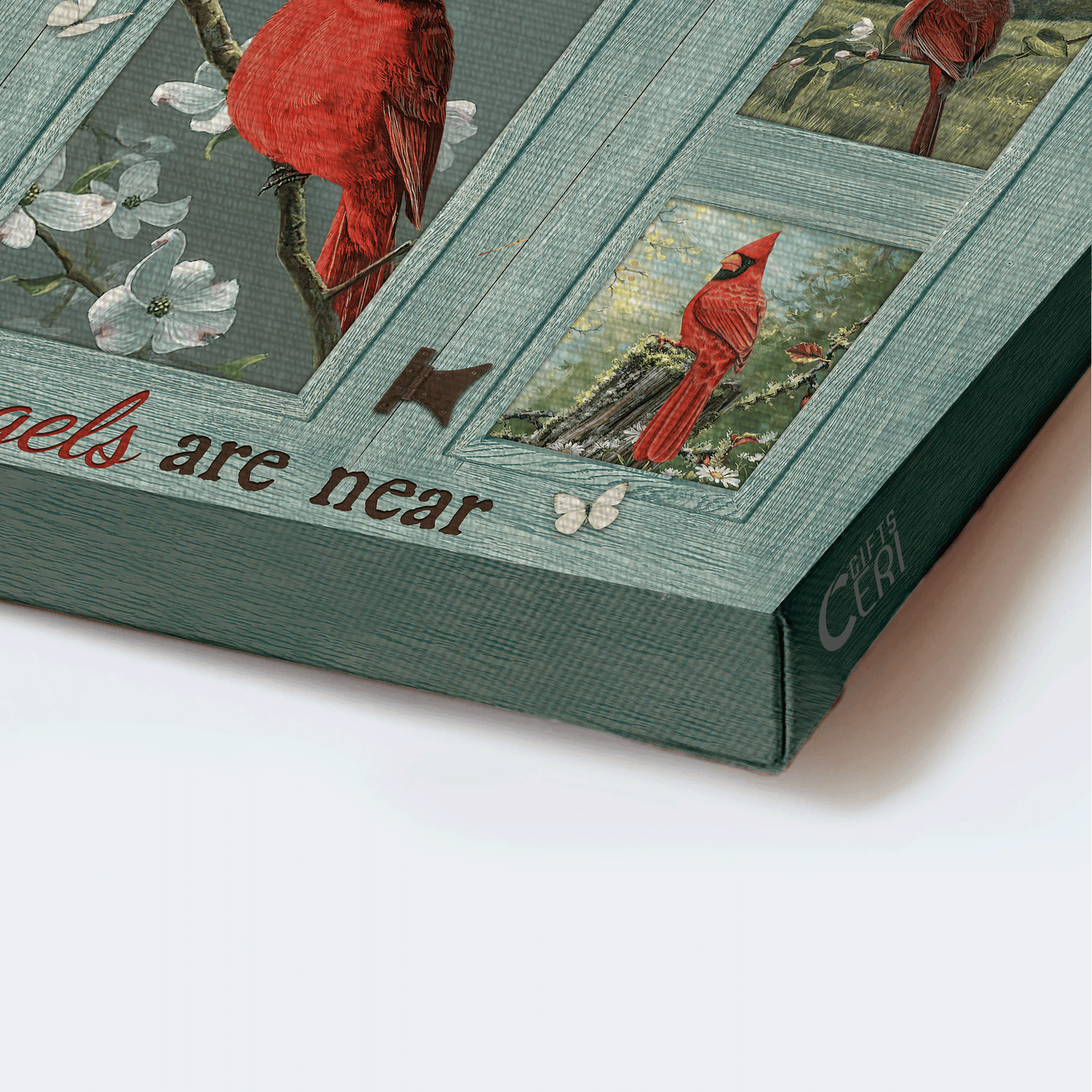 Jesus Landscape Canvas - Beautiful Cardinal Canvas, Spring Painting Landscape Canvas - Gift For Christian - Cardinals Appear When Angels Are Near Landscape Canvas