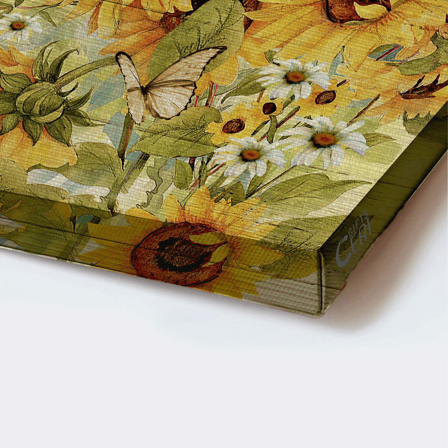 Jesus Landscape Canvas - Sunflower Garden, Daisy Flower, Butterfly Drawing Canvas - Gift For Christian - Just Breathe Canvas