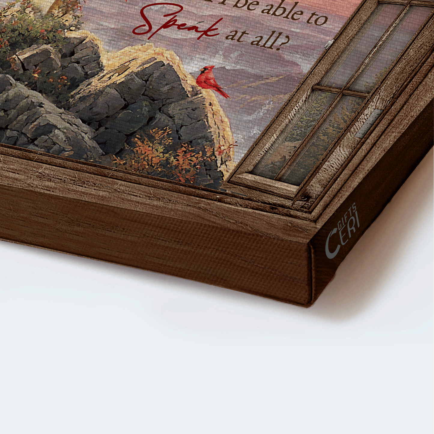 Jesus Landscape Canvas - Cardinal Painting, Cotton Flower Landscape Canvas - Gift For Christian - I Can Only Imagine Landscape Canvas