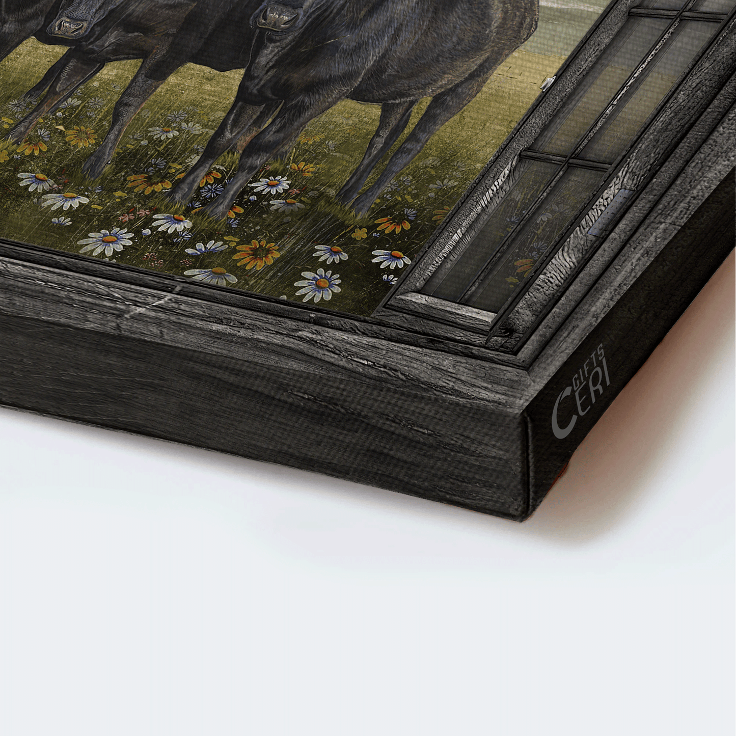 Jesus Landscape Canvas- Black cow, Green meadow land, Daisy field canvas- Gift for Christian- I still believe in amazing grace - Landscape Canvas Prints, Christian Wall Art