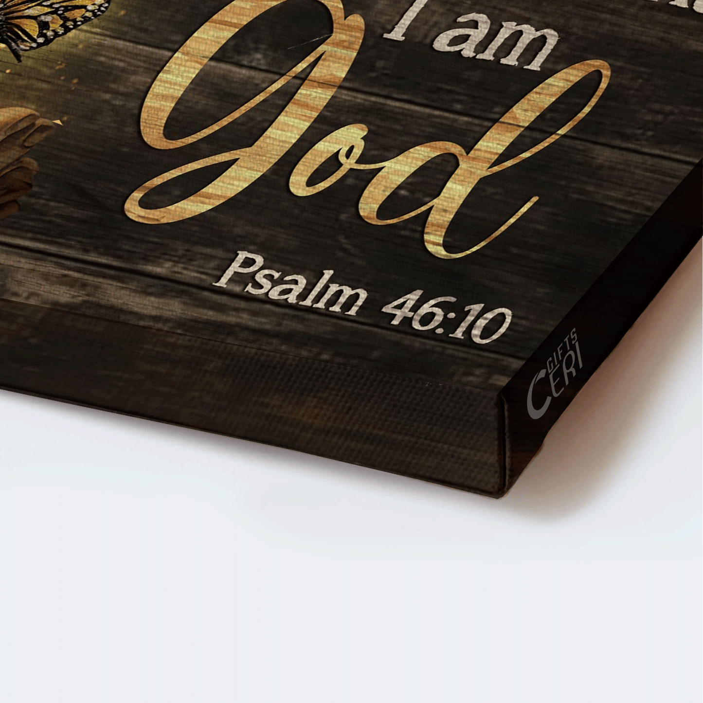 Jesus Landscape Canvas - The Life Of Jesus, Magic Butterfly, Jesus Drawing Canvas - Gift For Christian - Be Still And Know That I Am God Canvas