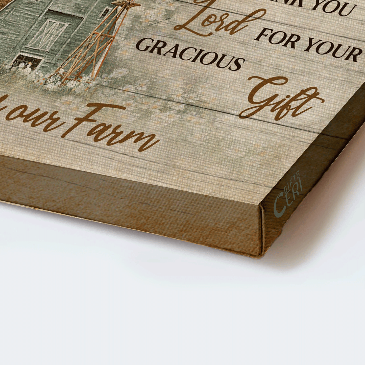 Jesus Landscape Canvas - Peaceful farm, Cardinal, Wooden Cross Landscape Canvas - Gift For Christian - Every moment Thank God Landscape Canvas