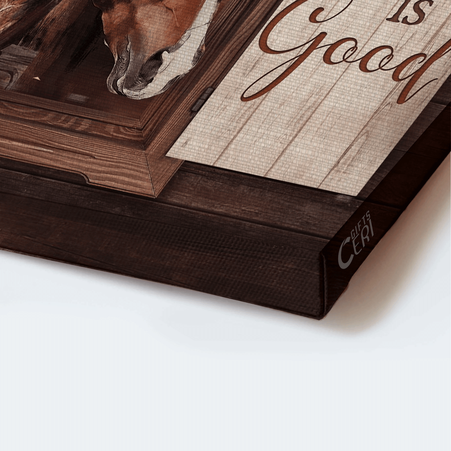 Jesus Landscape Canvas- Beautiful horse, Square frame, White butterfly canvas- Gift for Christian- God is good all the time