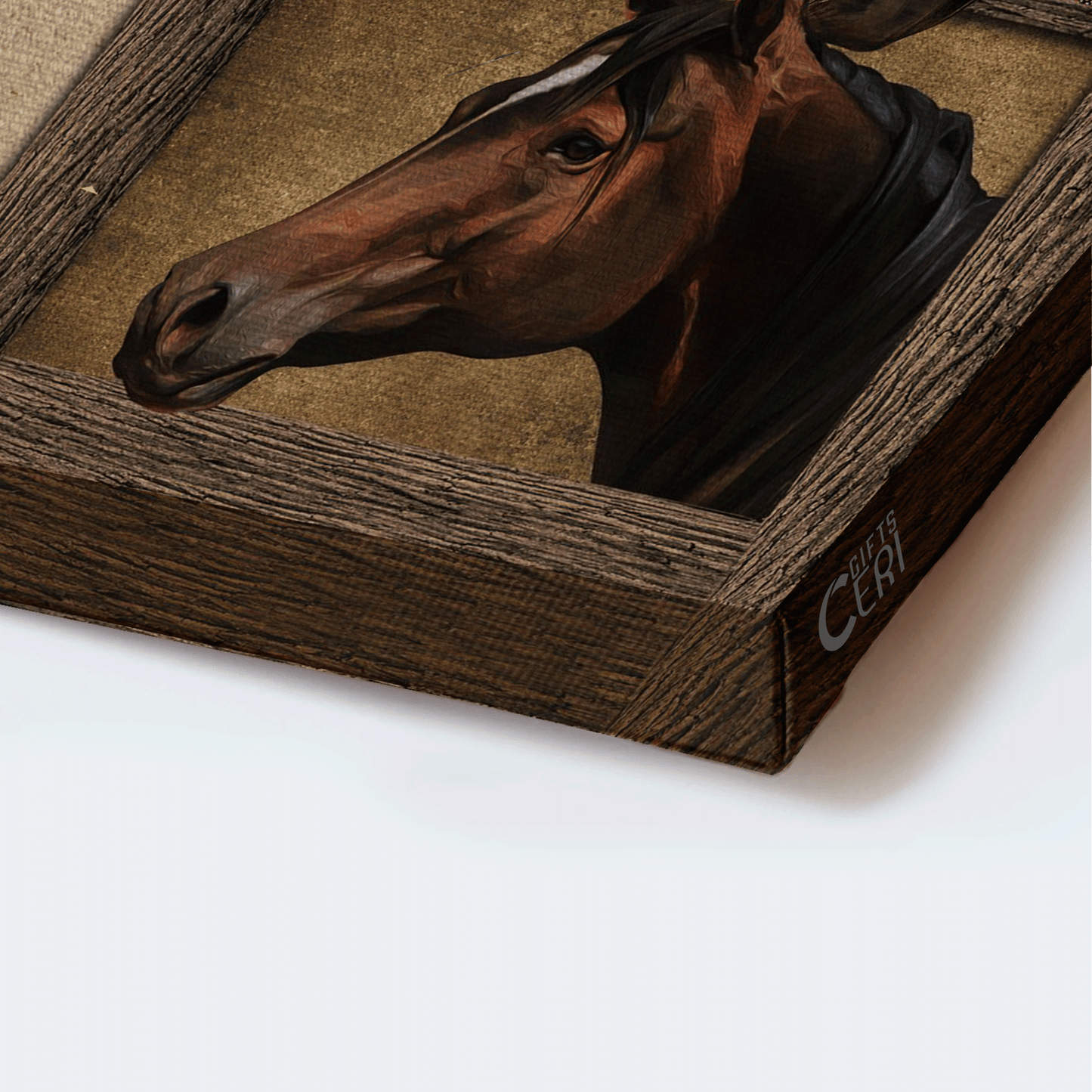 Jesus Landscape Canvas- Beautiful horse, Orange butterfly, Wooden background canvas- Gift for Christian- Just have faith