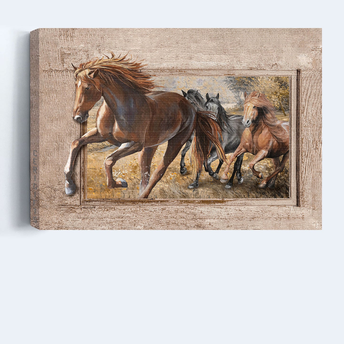 Jesus Landscape Canvas - American Quarter Horse, Running horse, Meadow land Landscape Canvas - Gift For Religious Christian