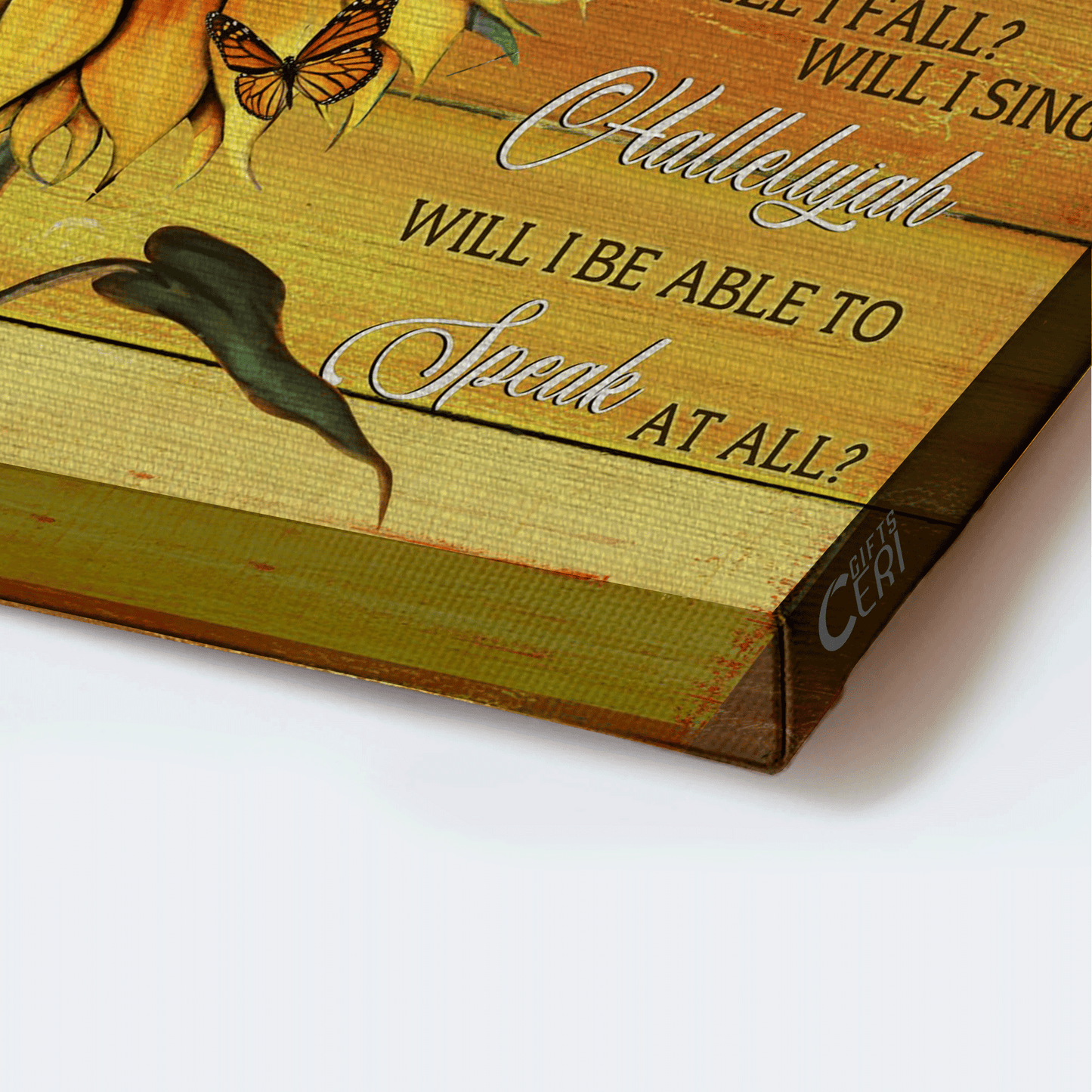 Jesus Landscape Canvas - Sunflower, Jesus Painting, Butterfly Canvas - Gift For Christian - I Can Only Imagine Canvas