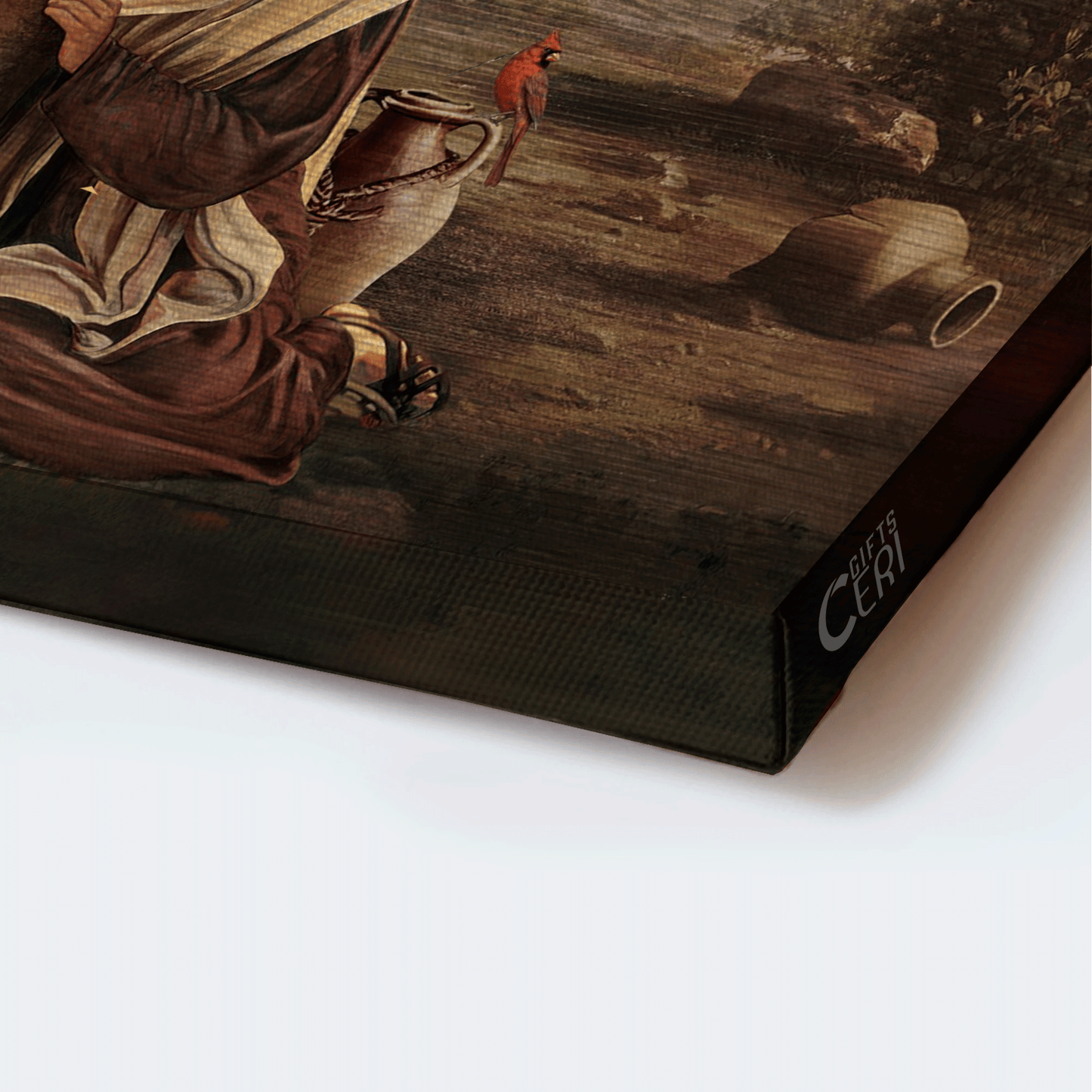 Jesus Landscape Canvas - The Life Of Jesus, Dear Maria, Red Cardinal Canvas - Gift For Christian - I Am Always With You Canvas