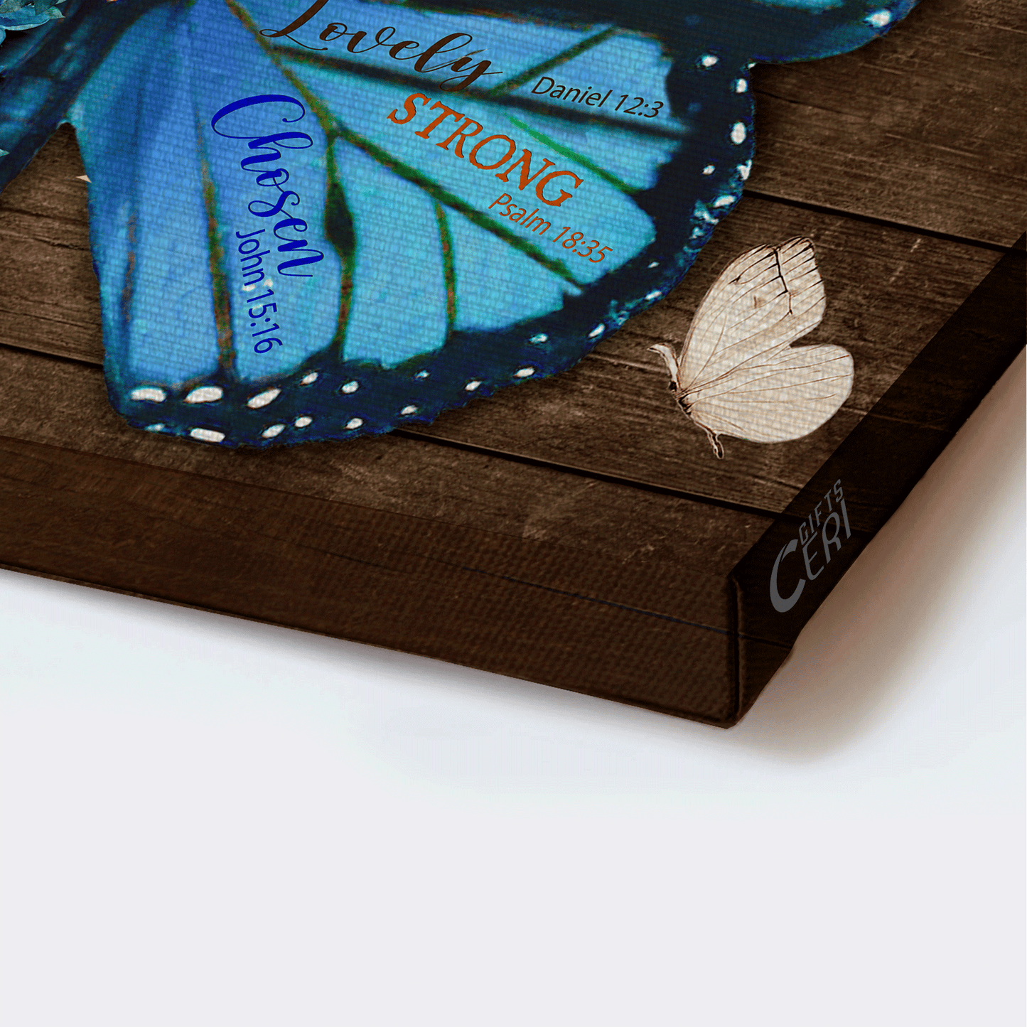 Jesus Landscape Canvas - Unique Butterfly, Blue Flower Garden Canvas - Gift For Christian -  God Says You Are Unique Canvas