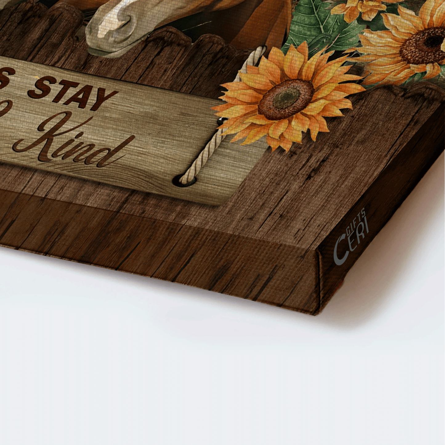 Jesus Landscape Canvas- Awesome Horse, Stunning Helianthus, Tranquil Farm, Sunflower Landscape Canvas- Gift For Christian- Always Stay Humble And Kind