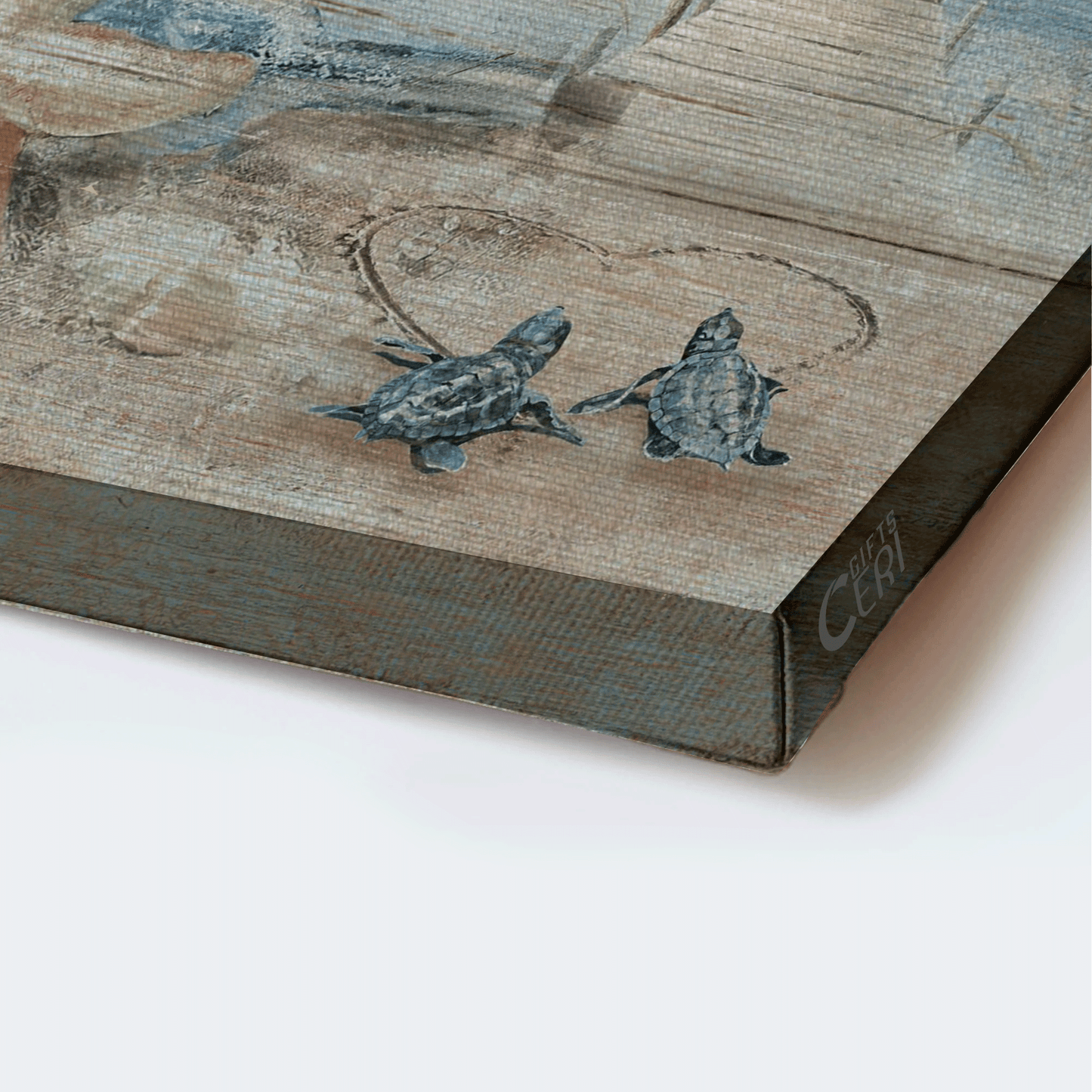Jesus Landscape Canvas- Blue Ocean, Pretty Daisy Vase, Sea Turtle, Light House, Albatross, Just Breathe canvas- Gift for Christian - Landscape Canvas, Wall Decor Visual Art