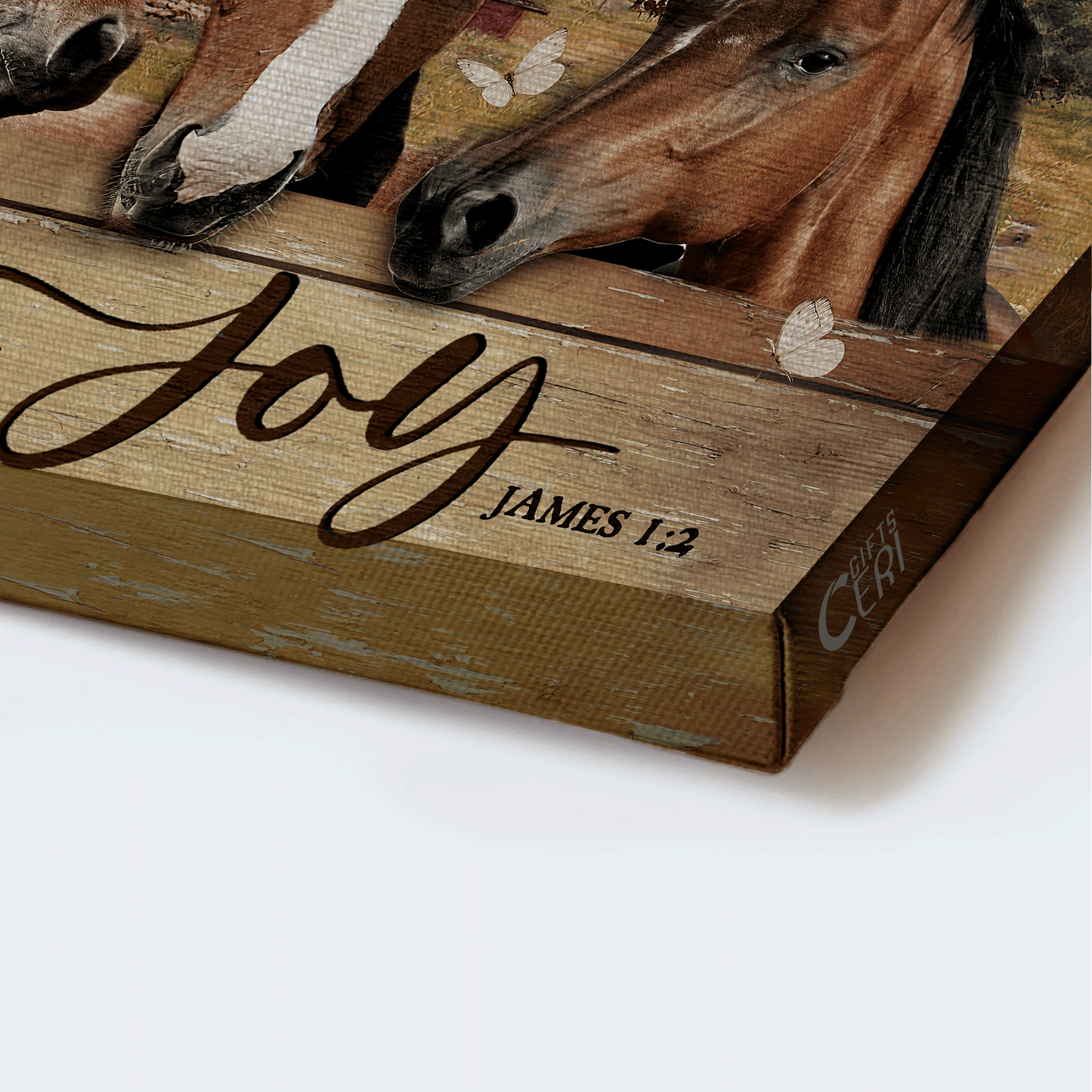 Jesus Landscape Canvas - Beautiful horse painting, Farm drawing, Red house canvas- Gift for Christian- Today I choose joy