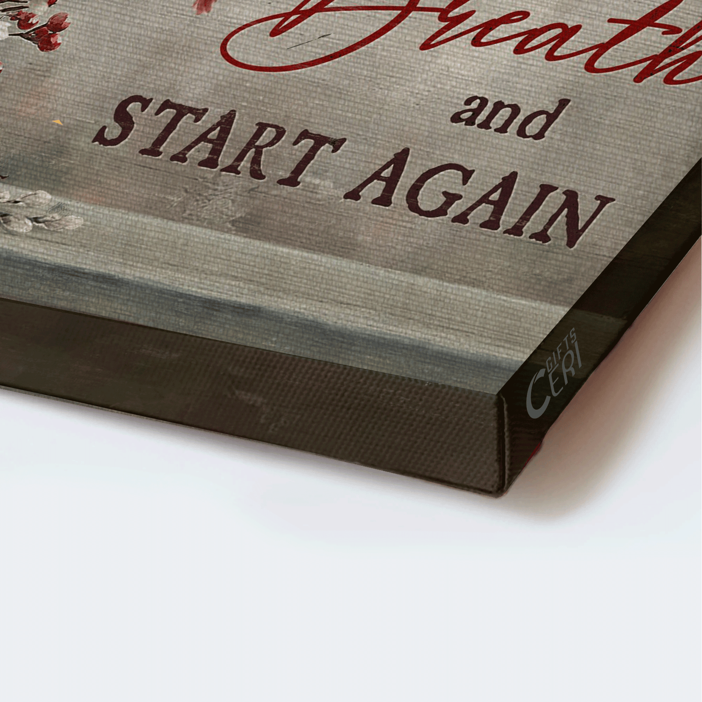 Jesus Landscape Canvas - Red cranberry, Daisy flower, Cardinal, Every day is a new beginning Landscape Canvas - Gift For Christian Canvas Prints, Christian Wall Art