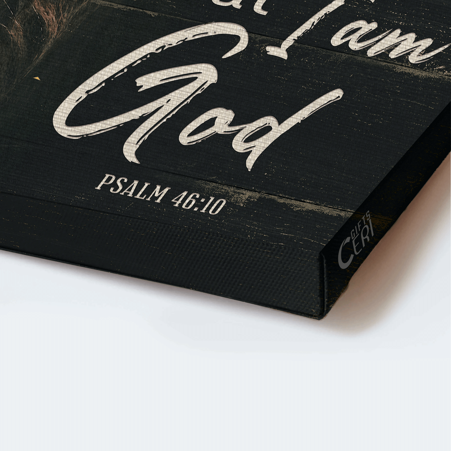 Jesus Landscape Canvas - Lion painting, Be still and know that I am God PSALM 46:10 Landscape Canvas - Gift For Christian Landscape Canvas