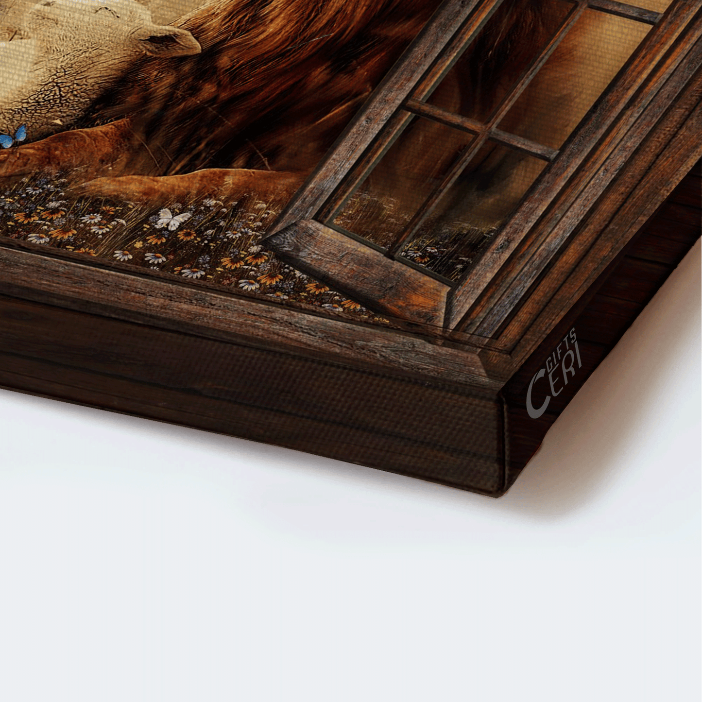 Jesus Landscape Canvas - Lion of Judah, Lamb of God, Three rugged crosses, On a peaceful day Landscape Canvas - Gift For Christian Landscape Canvas