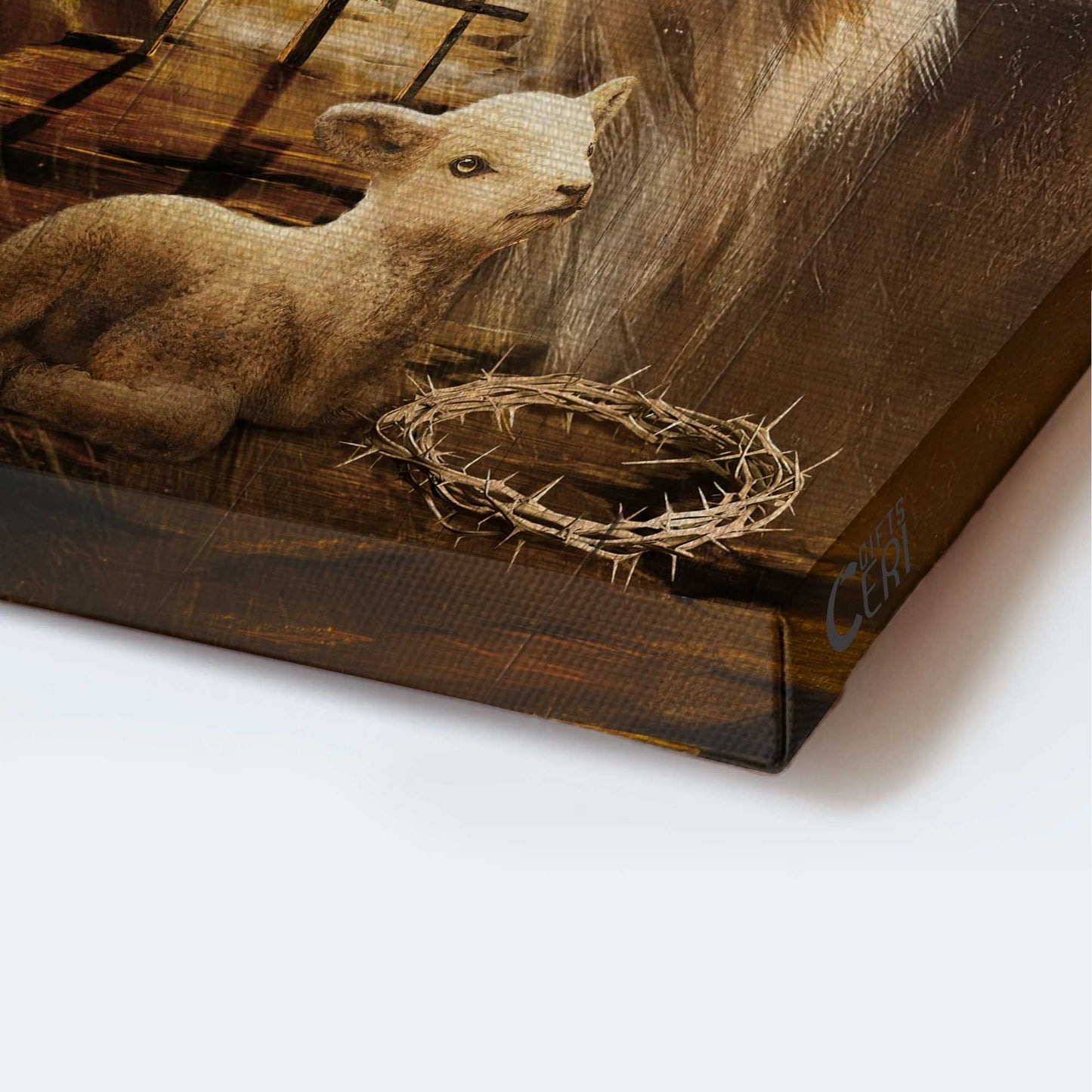 Jesus Portrait Canvas - Lion painting, King of Kings, Lamb drawing, Lion of Judah Portrait Canvas - Gift For Christian Portrait Canvas Prints, Christian Wall Art