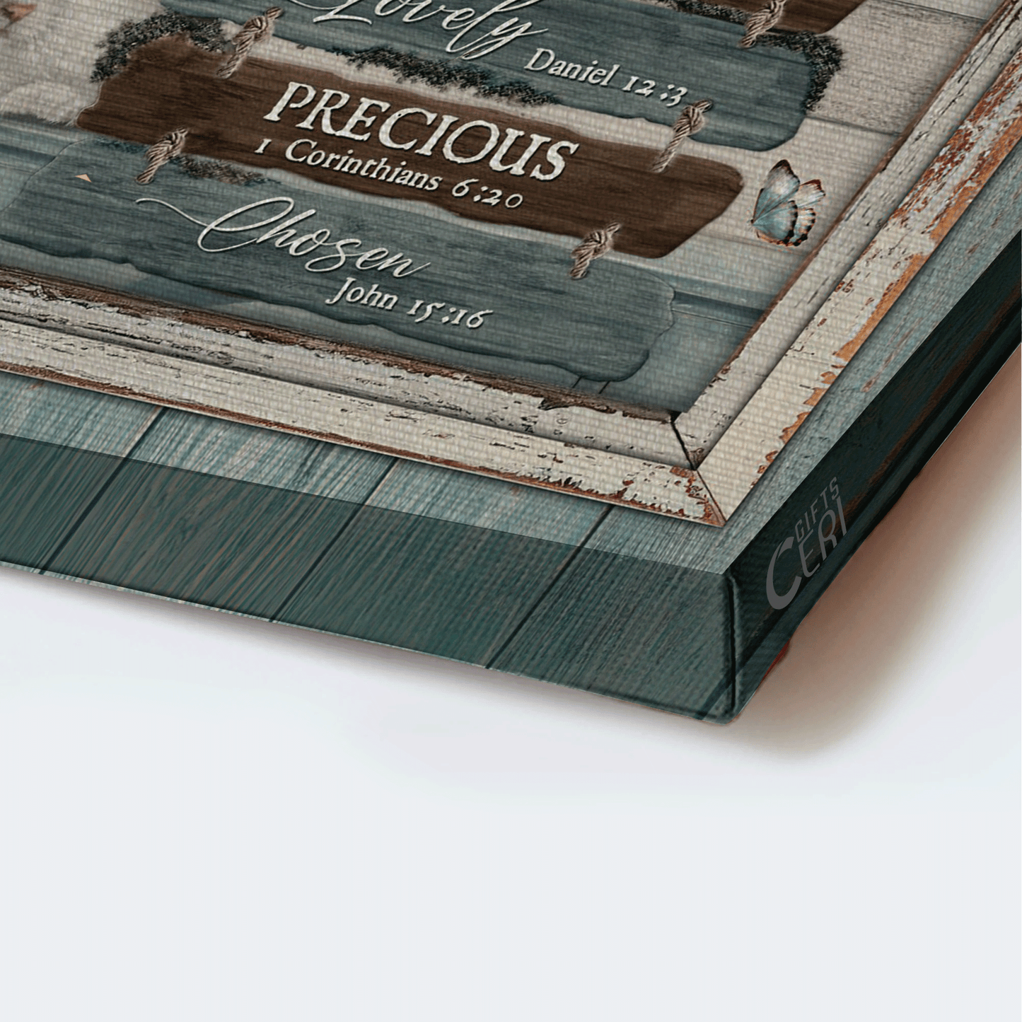 Jesus Landscape Canvas - Pretty blue hydrangeas, White cat Canvas - Gift for Christian - God says you are unique Landscape Canvas Prints, Christian Wall Art