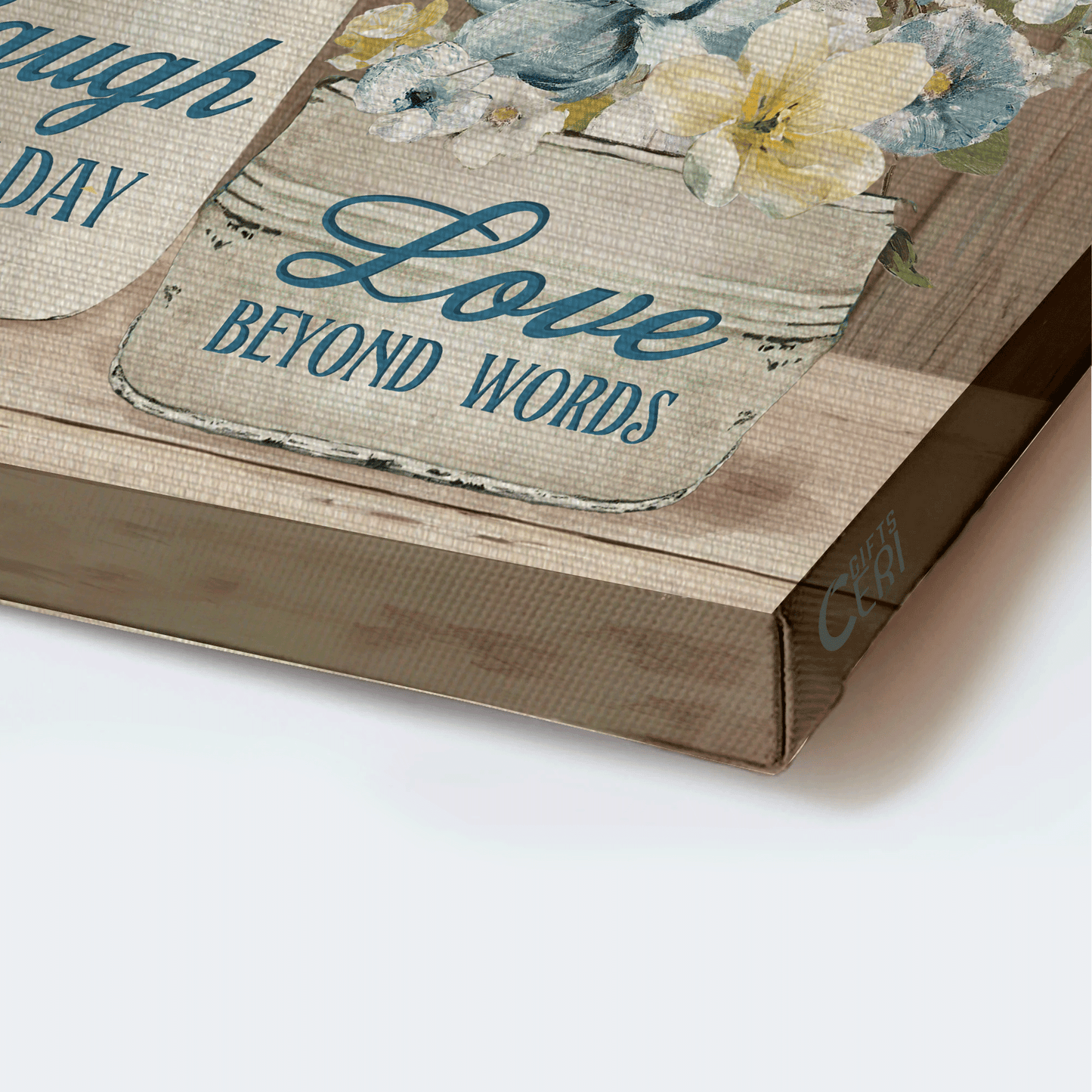 Jesus Landscape Canvas - Pastel flower, Blue garden, Butterfly drawing Landscape Canvas - Gift For Christian - Live every moment, Laugh every day Landscape Canvas