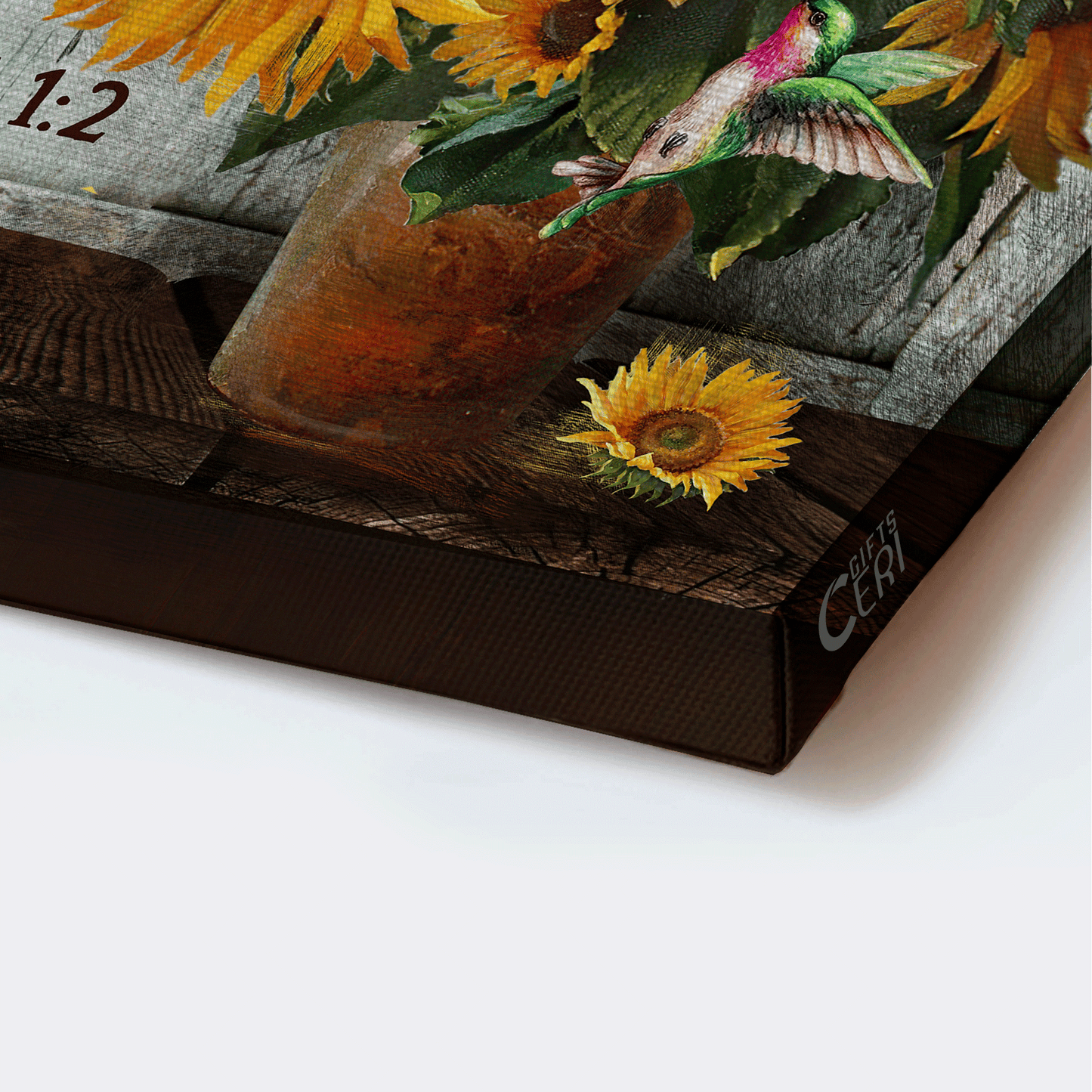 Jesus Landscape Canvas - Lovely Sunflower, Hummingbird Landscape Canvas - Gift For Christian -  Today I choose joy Landscape Canvas Prints, Wall Art