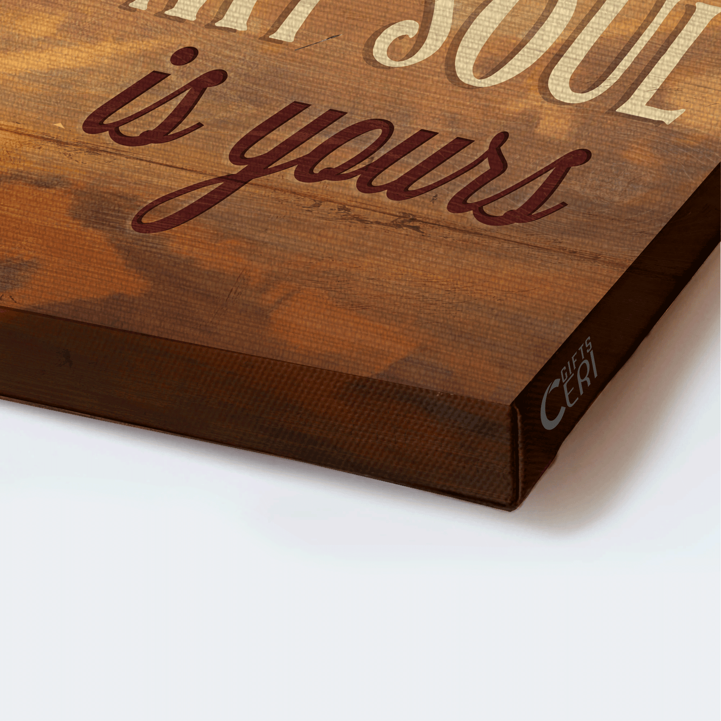 Jesus Landscape Canvas - Big cross, Crown of thorn, Red lily flower Landscape Canvas - Gift For Christian - My heart is yours, My soul is yours