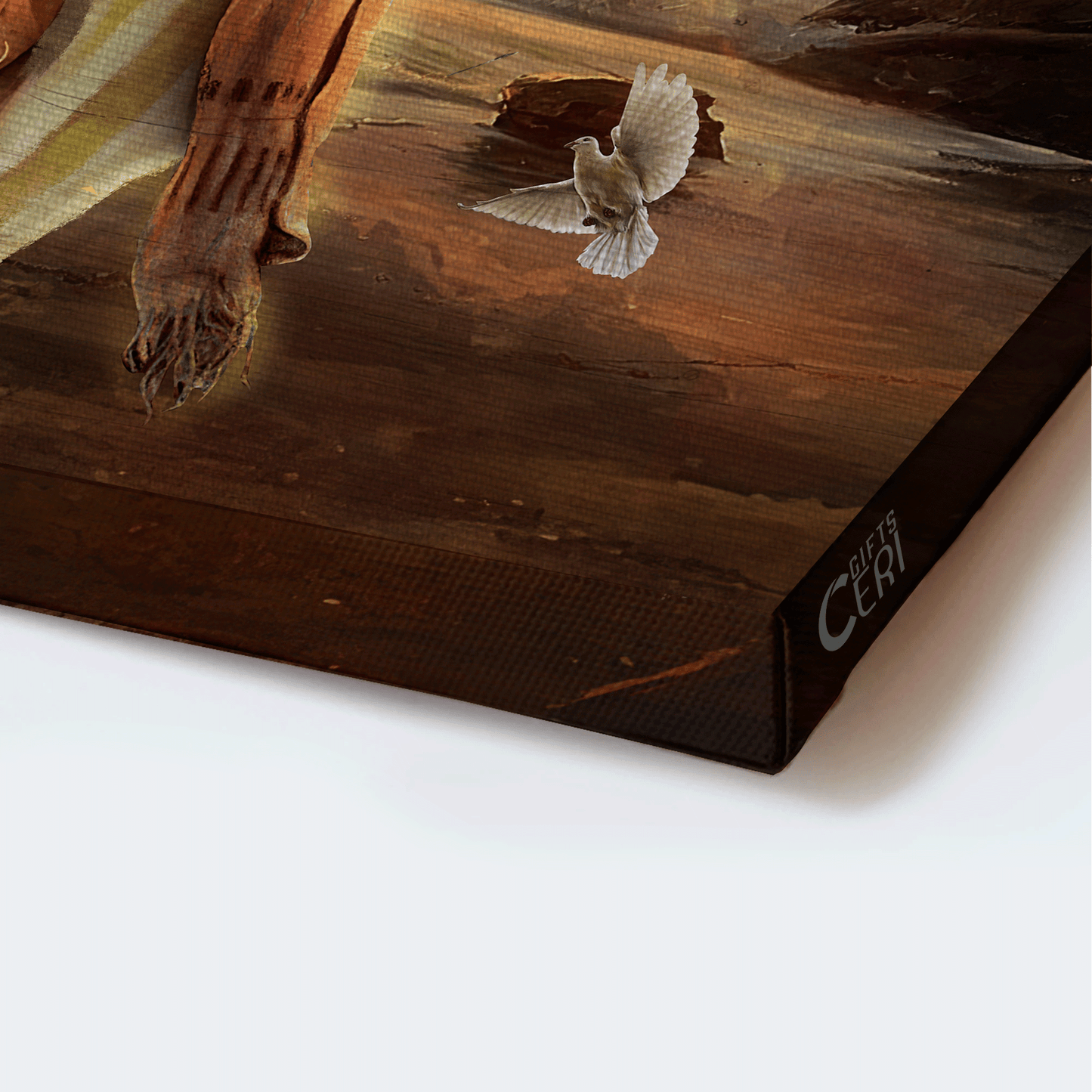 Jesus Landscape Canvas - Walking With Jesus, White Dove, Beautiful Sunset Canvas - Gift For Christian