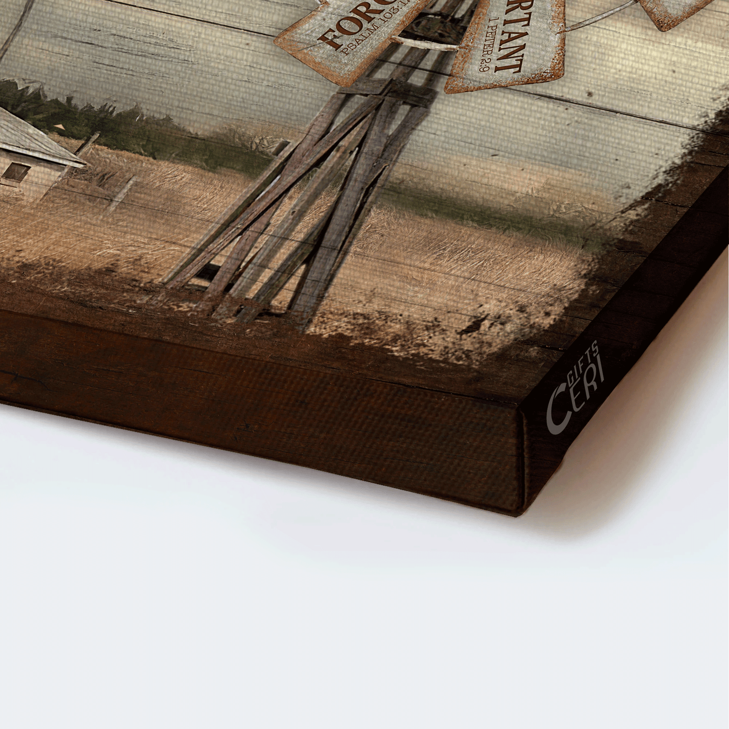 Jesus Landscape Canvas - Windmill, Farm, Rustic Barn Canvas - Gift For Christian - God Says You Are Canvas